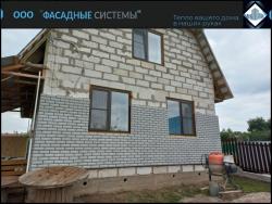 Отделка фасада дома из газобетона термопанелями 
