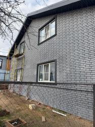 Кирпич 3Д в графите под кирпич из термопанелей 