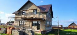 Завершения монтажа фасада из термопанелей из фибробетона 